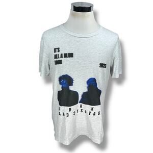 Drake & 21 Savage 2023 It Was All a Blur Tour T-Shirt Men's Large Gray Pullover